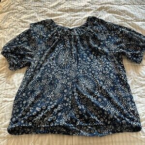 Short Sleeve Crinkle Gauze Blouse